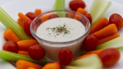 Ranch dressing and raw vegetables in Phoenix, April 13, 2026.