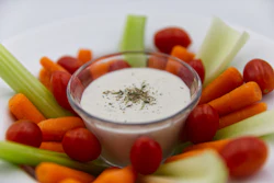 Ranch dressing and raw vegetables in Phoenix, April 13, 2026.