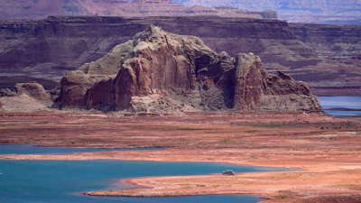 Low water levels at Wahweap Bay at Lake Powell, Wahweap, Ariz., June 9, 2021.