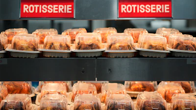 Rotisserie chickens at a Sam's Club in Bentonville, Ark., Sept. 24, 2025.