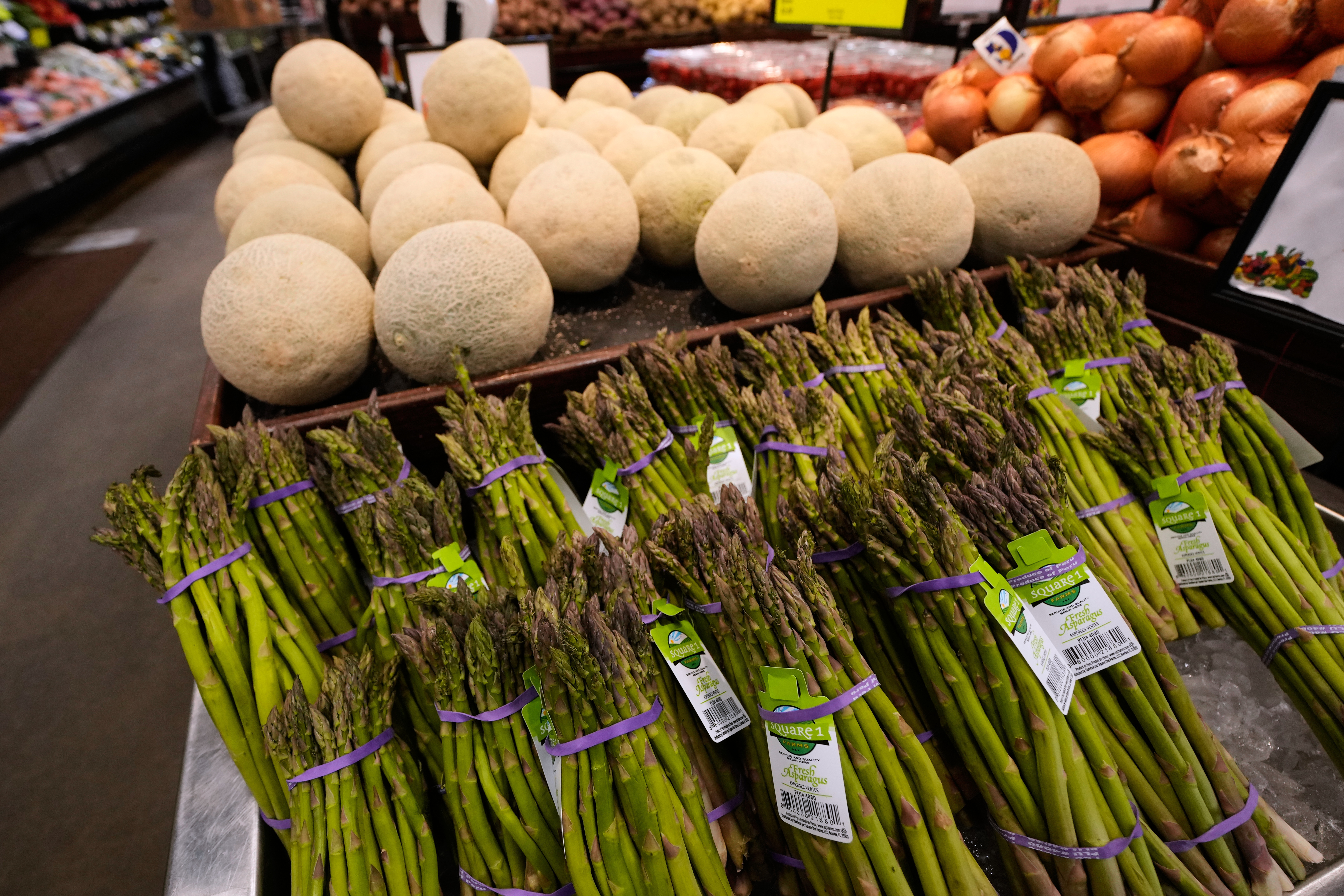 Asparagus at a market in Salem, N.H., Dec. 11, 2025.