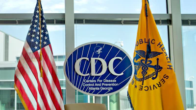 This Nov. 19, 2013 file photo shows a Centers for Disease Control and Prevention logo at the agency's federal headquarters in Atlanta.