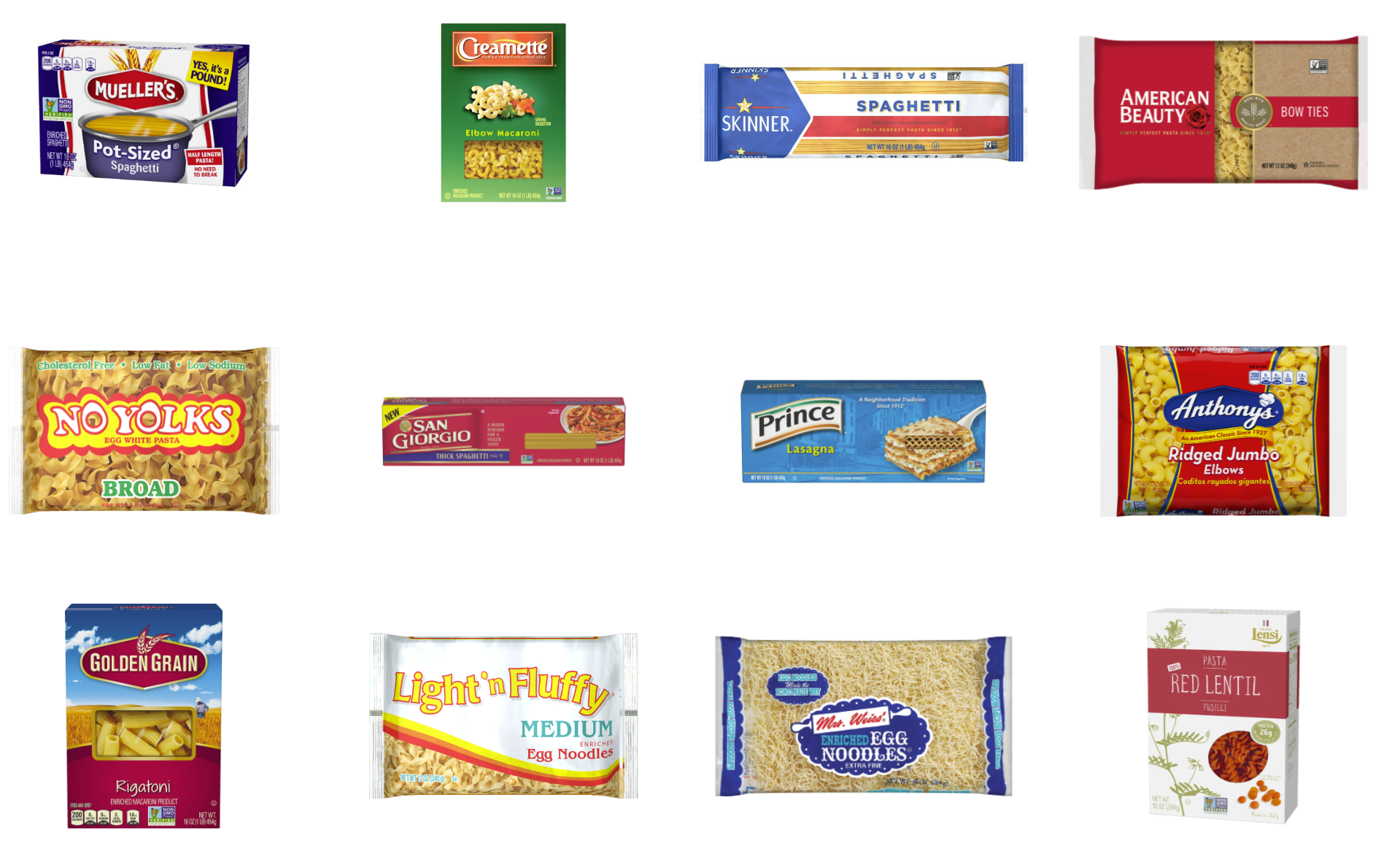 This screenshot shows some of the brands made by Winland Foods.