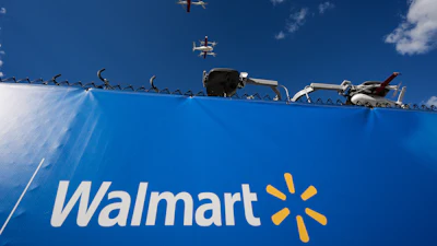 Drones operated by Zipline leave base to make deliveries from a Walmart store in Pea Ridge, Ark., Sept. 26, 2025.