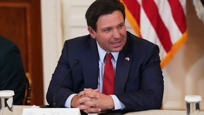 Florida Gov. Ron DeSantis during an event in the East Room of the White House, March 6, 2026.