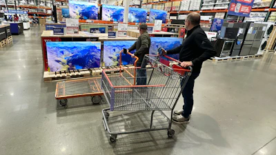 Shoppers in a Costco warehouse, April 30, 2026, Timnath, Colo.