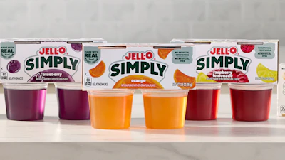 An undated photo showing a new line of Jell-O products.