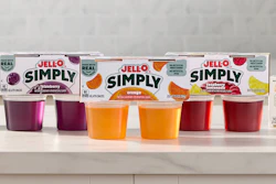 An undated photo showing a new line of Jell-O products.