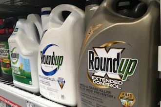 Containers of Roundup are displayed on a store shelf in San Francisco, Feb. 24, 2019.