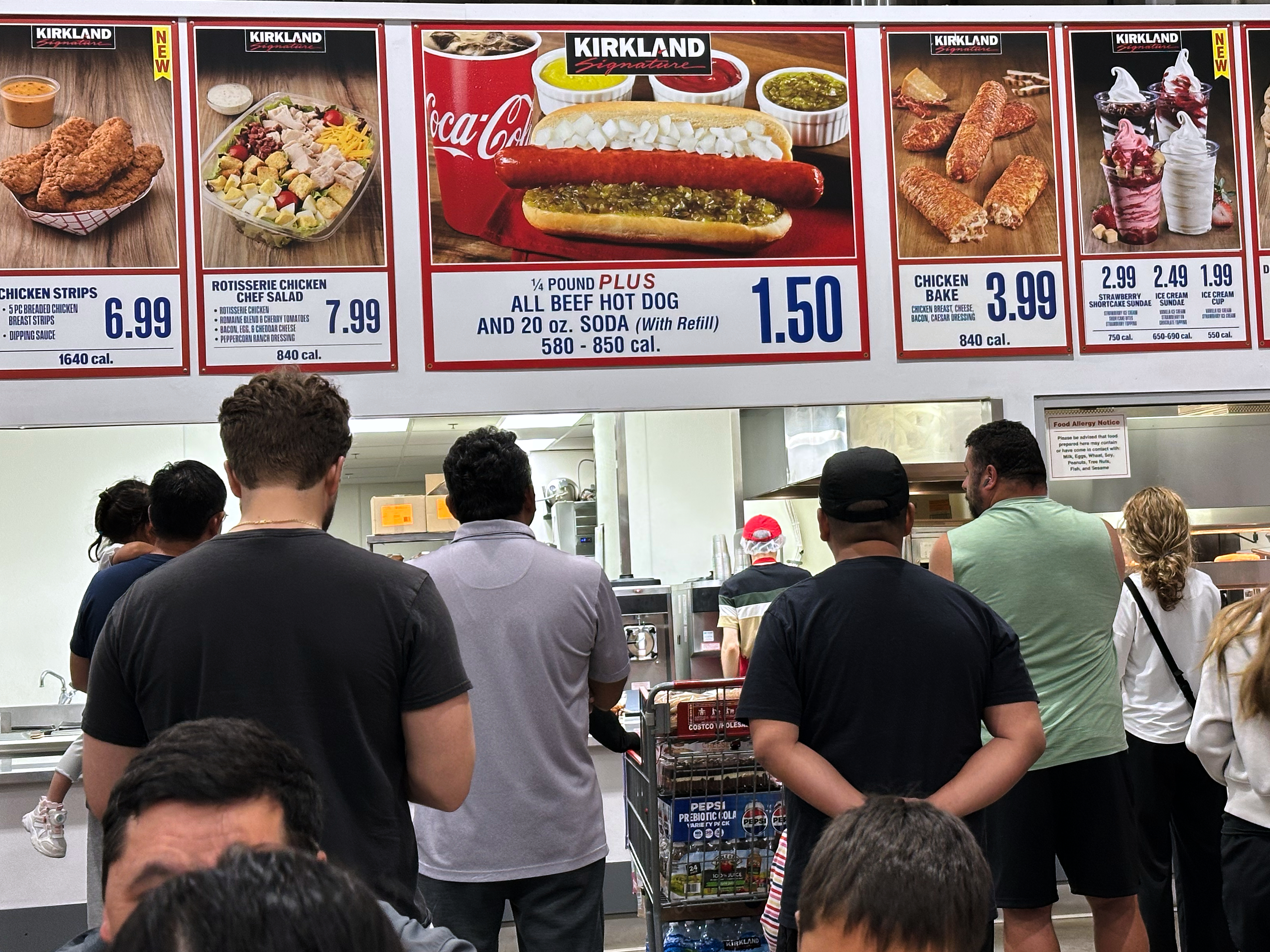 Customers in the food court at a Costco in Mount Prospect, Ill., June 8, 2026.
