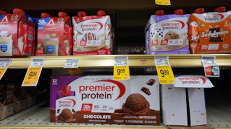 Protein products at a grocery store in Dallas, June 10, 2026.
