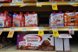 Protein products at a grocery store in Dallas, June 10, 2026.