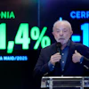 Brazilian President Luiz Inacio Lula da Silva speaks in front of a screen displaying a 61.4% decrease in Amazon deforestation, Amazon Regional Observatory of the Amazon Cooperation Treaty Organization, Brasilia, June 11, 2026.