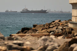 Tankers and cargo vessels in the Gulf of Oman, June 16, 2026.
