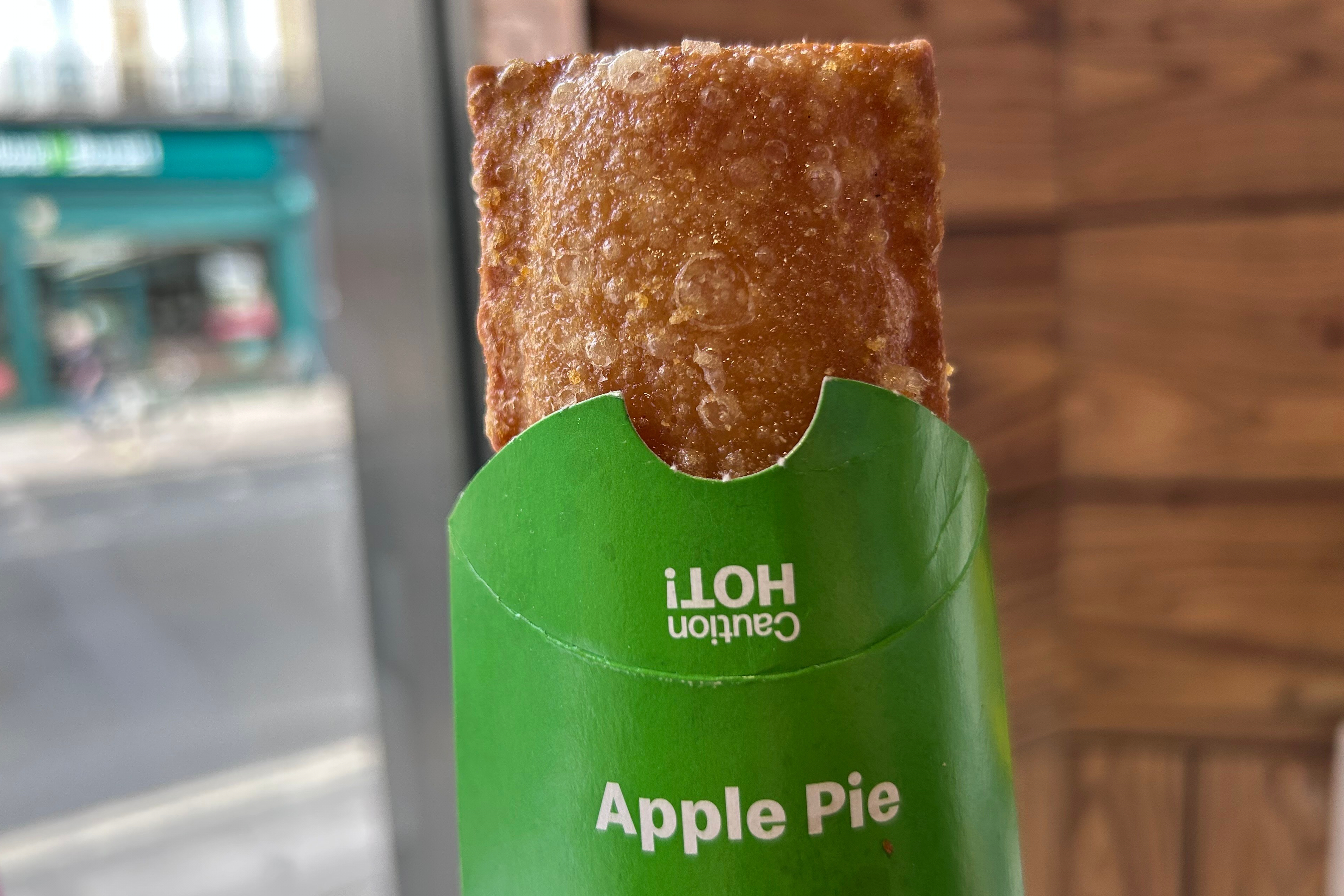 A fried apple pie sold at a McDonald&rsquo;s in London, June 16, 2026.