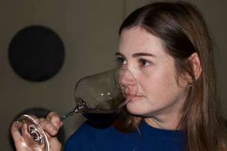 Natasha Jacka evaluates a glass of wine in Cape Town, South Africa, June 4, 2026.