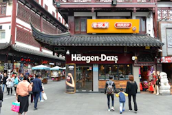 A Häagen-Dazs shop in Shanghai, Nov. 2017.