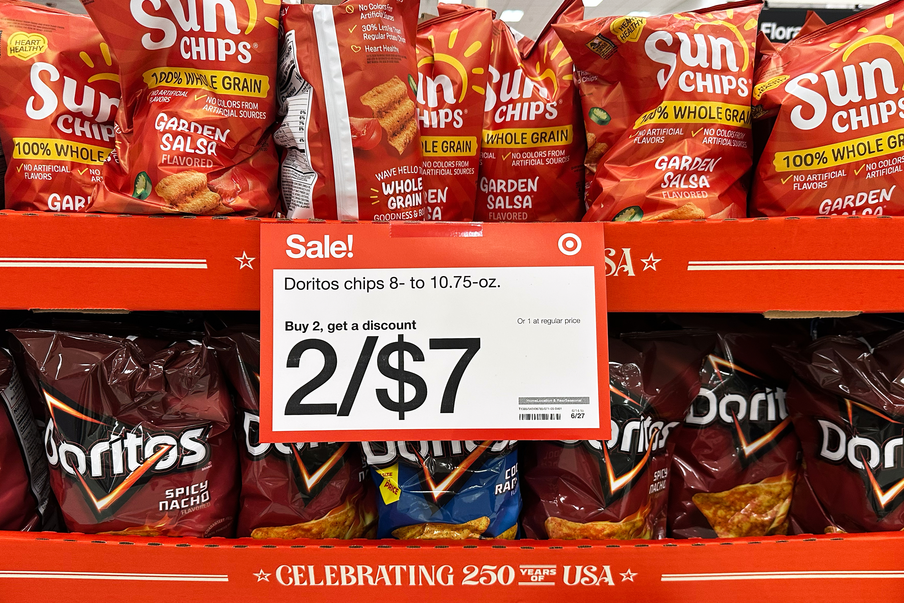 A sale sign at a grocery store in Wheeling, Ill., June 25, 2026.
