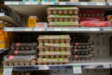 Eggs for sale at a grocery store, Feb. 10, 2026, Chicago.