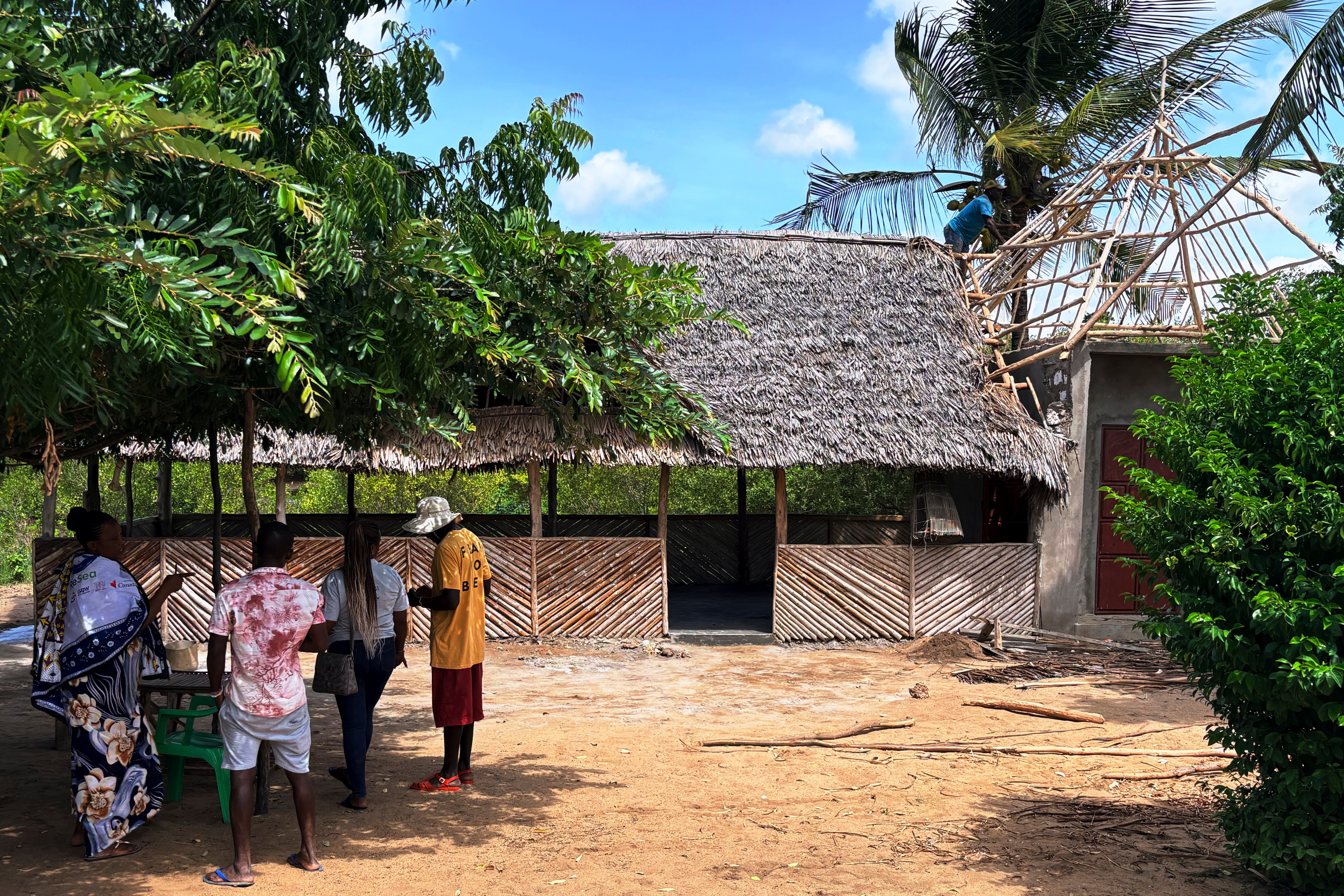 An unfinished restaurant under construction by a women's group led by Nuru Mohammed, Sabaki, Malindi, Kenya, June 15, 2026.