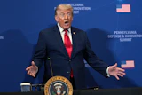 President Trump at the United States Army War College, Carlisle, Pa., July 15, 2026.