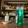 A spicy cocktail called Green Doctor, made with tomatillo, green apple, shiso and horseradish, shown in New York, June 23, 2026.