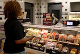 Apral Jack orders deli meat at a Stop & Shop in Lexington, Mass., July 6, 2026.