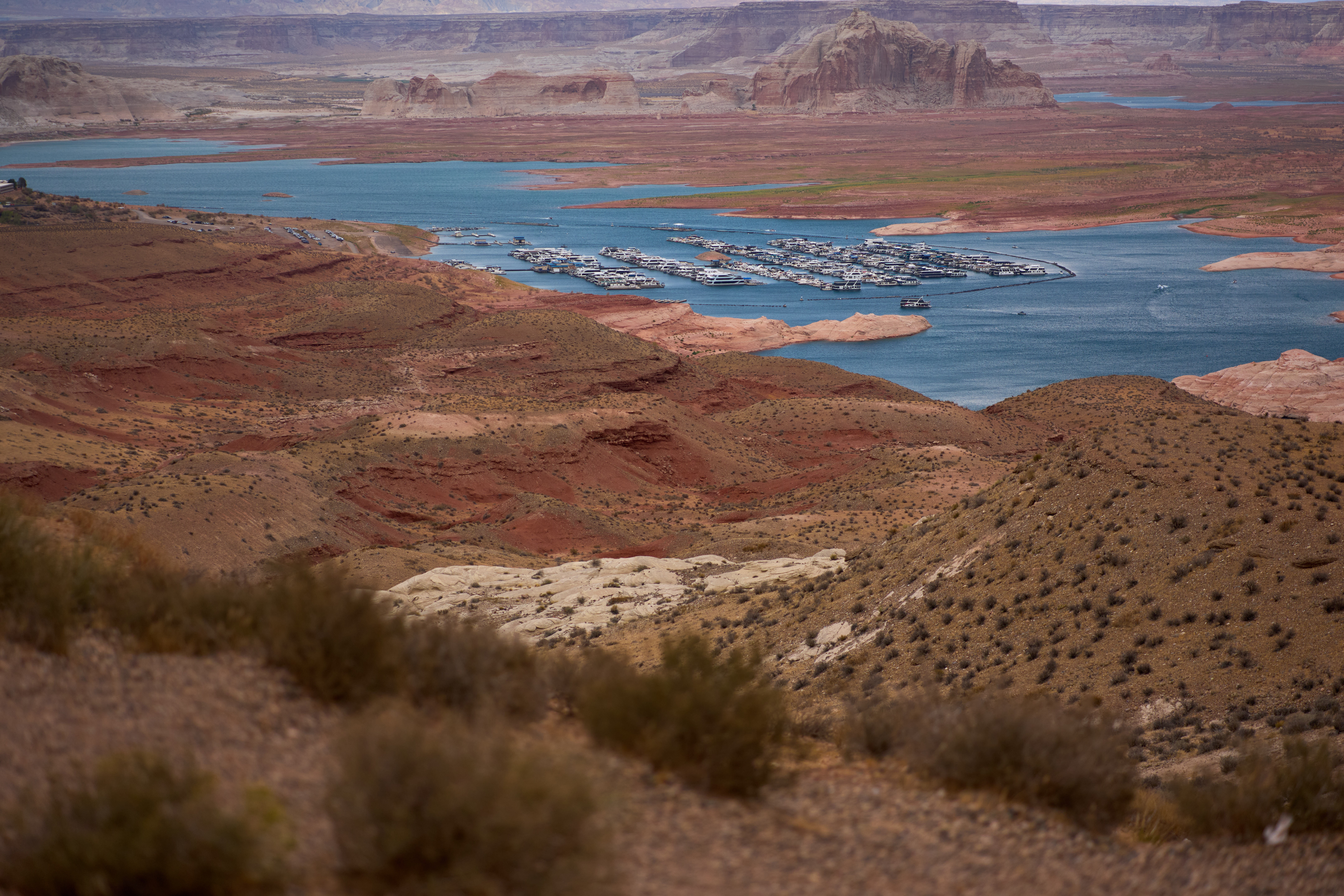 The Wahweap Marina on Lake Powell at the Glen Canyon National Recreation Area near Page, Ariz., July 15, 2026.