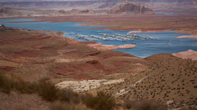 The Wahweap Marina on Lake Powell at the Glen Canyon National Recreation Area near Page, Ariz., July 15, 2026.