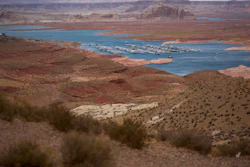 The Wahweap Marina on Lake Powell at the Glen Canyon National Recreation Area near Page, Ariz., July 15, 2026.
