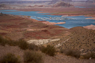 The Wahweap Marina on Lake Powell at the Glen Canyon National Recreation Area near Page, Ariz., July 15, 2026.