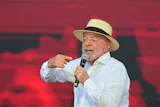 Brazilian President Luiz Inacio Lula da Silva speaks during a meeting with members of the Homeless Workers Movement, Taboao da Serra, Brazil, Aug. 8, 2026.