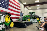 Zach Lahn, the Republican nominee for Iowa governor, in Arlington, Iowa, Aug. 4, 2026.