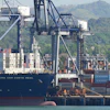 Cranes load a cargo ship at the Panama Canal's Port of Balboa, Panama City, Jan. 30, 2026.