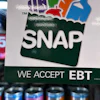 A SNAP EBT sign at a gas station in Riverwoods, Ill., Nov. 1, 2025.