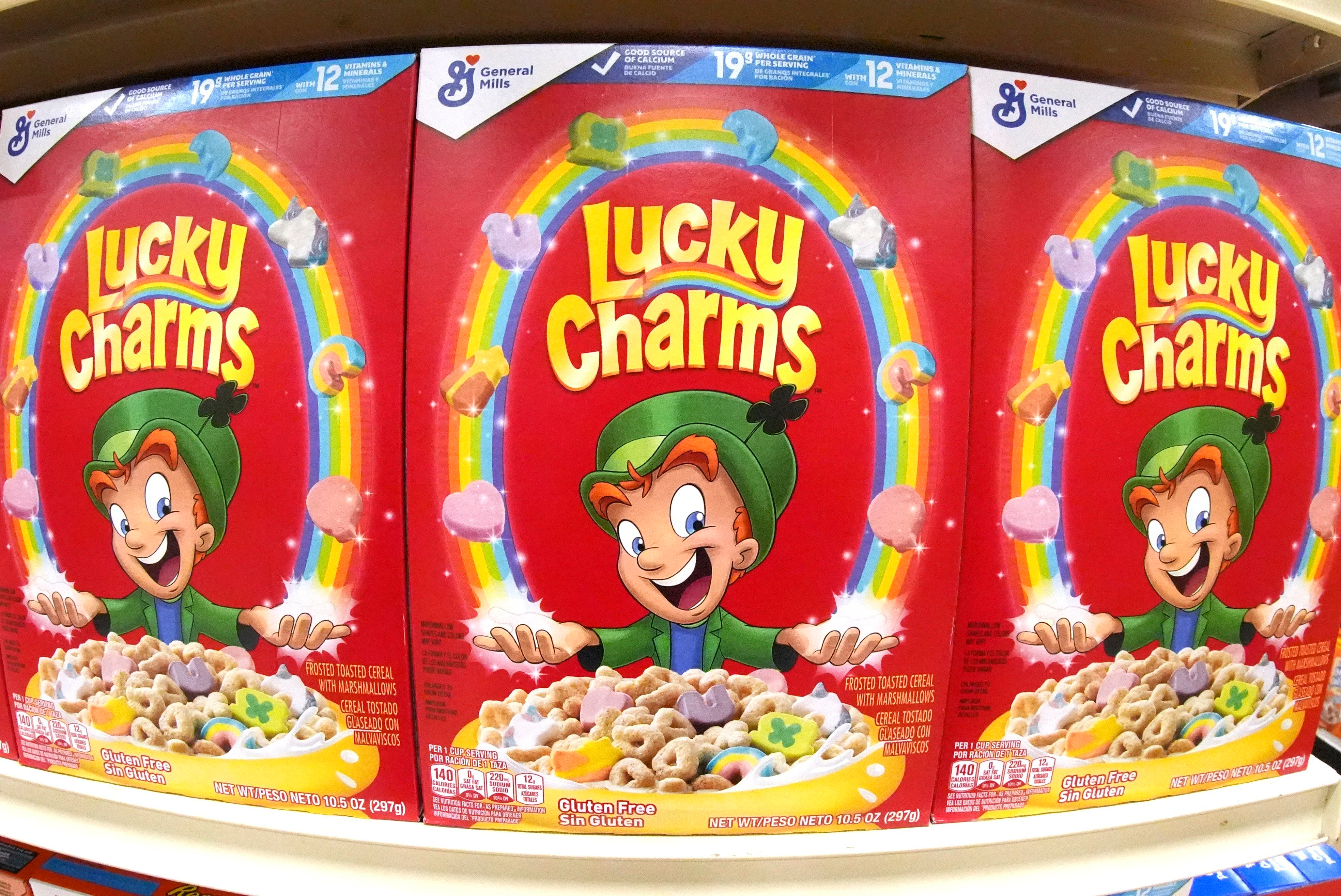 General Mills' Lucky Charms cereal at a market in Homestead, Pa., Feb. 24, 2025.