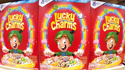 General Mills' Lucky Charms cereal at a market in Homestead, Pa., Feb. 24, 2025.