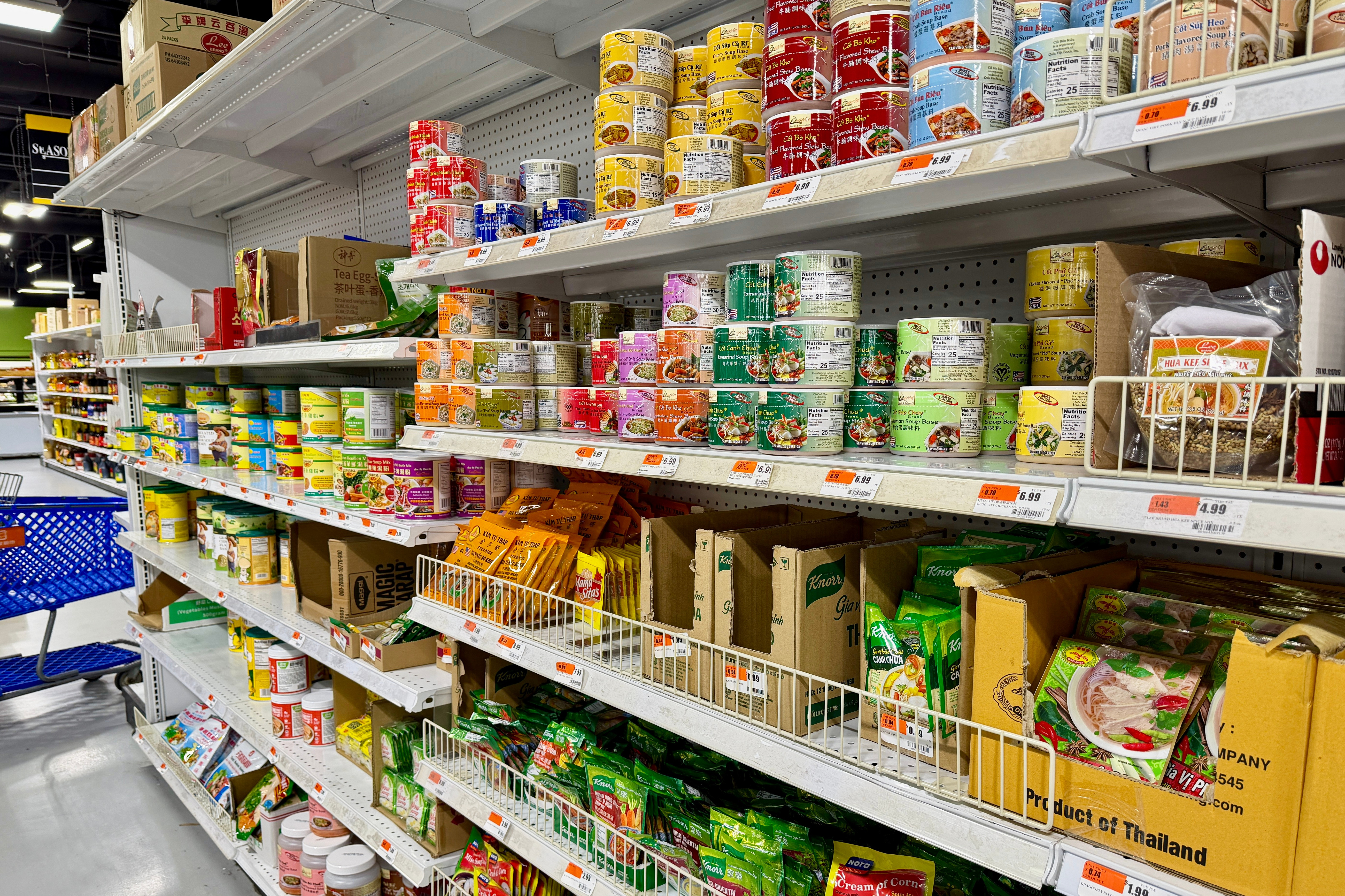 Shelves at Idaho Capital Asian Market in Boise, June 13, 2026.