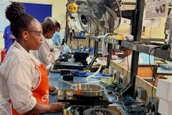 Workers assemble fuel-efficient cookstoves at BURN, a manufacturer of clean cooking appliances, Kiambu, Kenya, July 31, 2026.