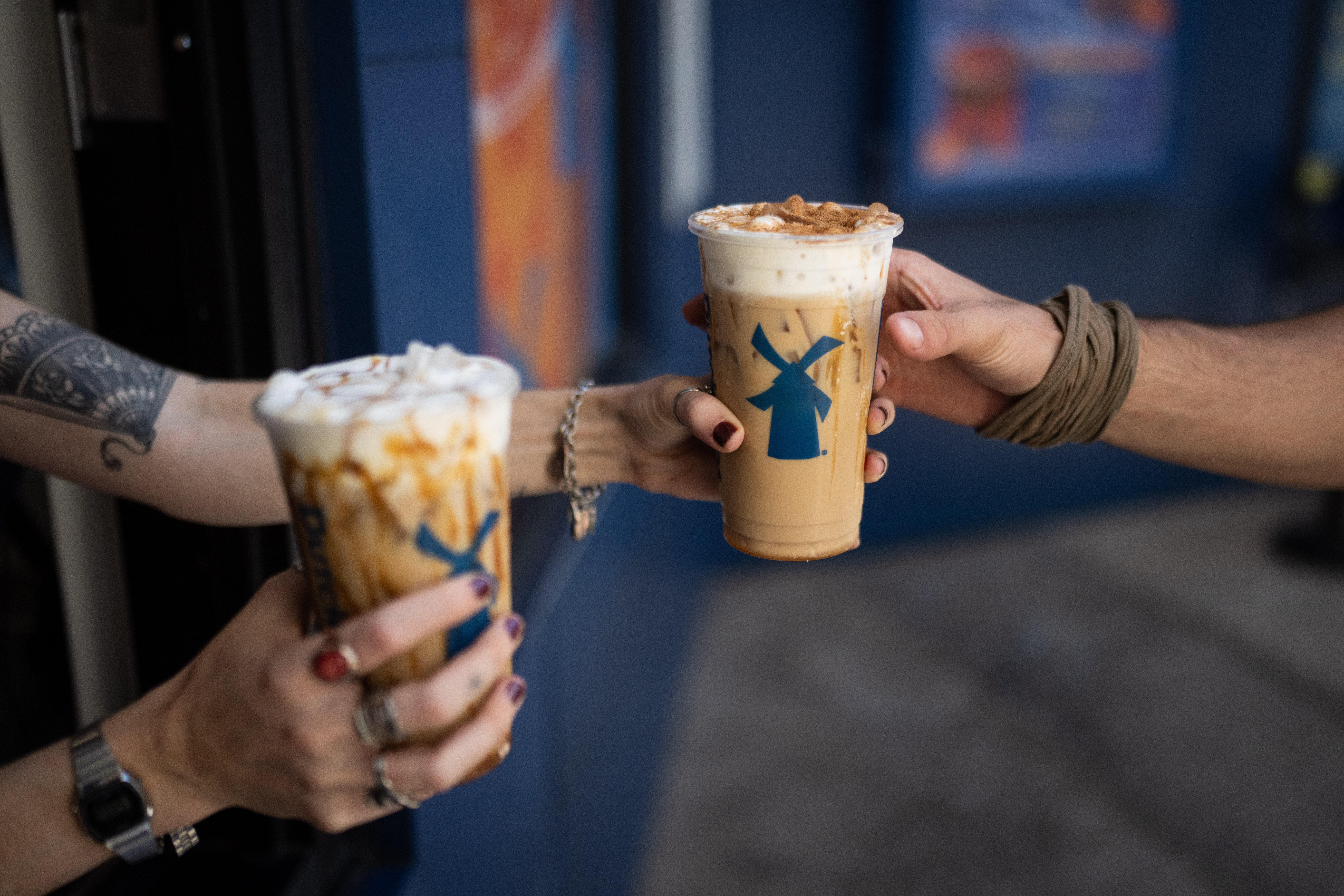 Dutch Bros drinks with Soft Top at a Dutch Bros Coffee shop in Los Angeles, Sept. 3, 2026.