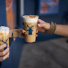 Dutch Bros drinks with Soft Top at a Dutch Bros Coffee shop in Los Angeles, Sept. 3, 2026.