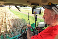 Farmer Jason Kurtz harvests corn near Forest City, Mo., Sept. 8, 2026.