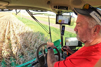 Farmer Jason Kurtz harvests corn near Forest City, Mo., Sept. 8, 2026.