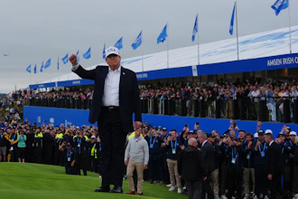 President Trump attends the Irish Open in Doonbeg, Ireland, Sept. 13, 2026.