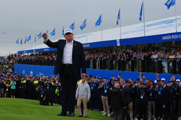 President Trump attends the Irish Open in Doonbeg, Ireland, Sept. 13, 2026.