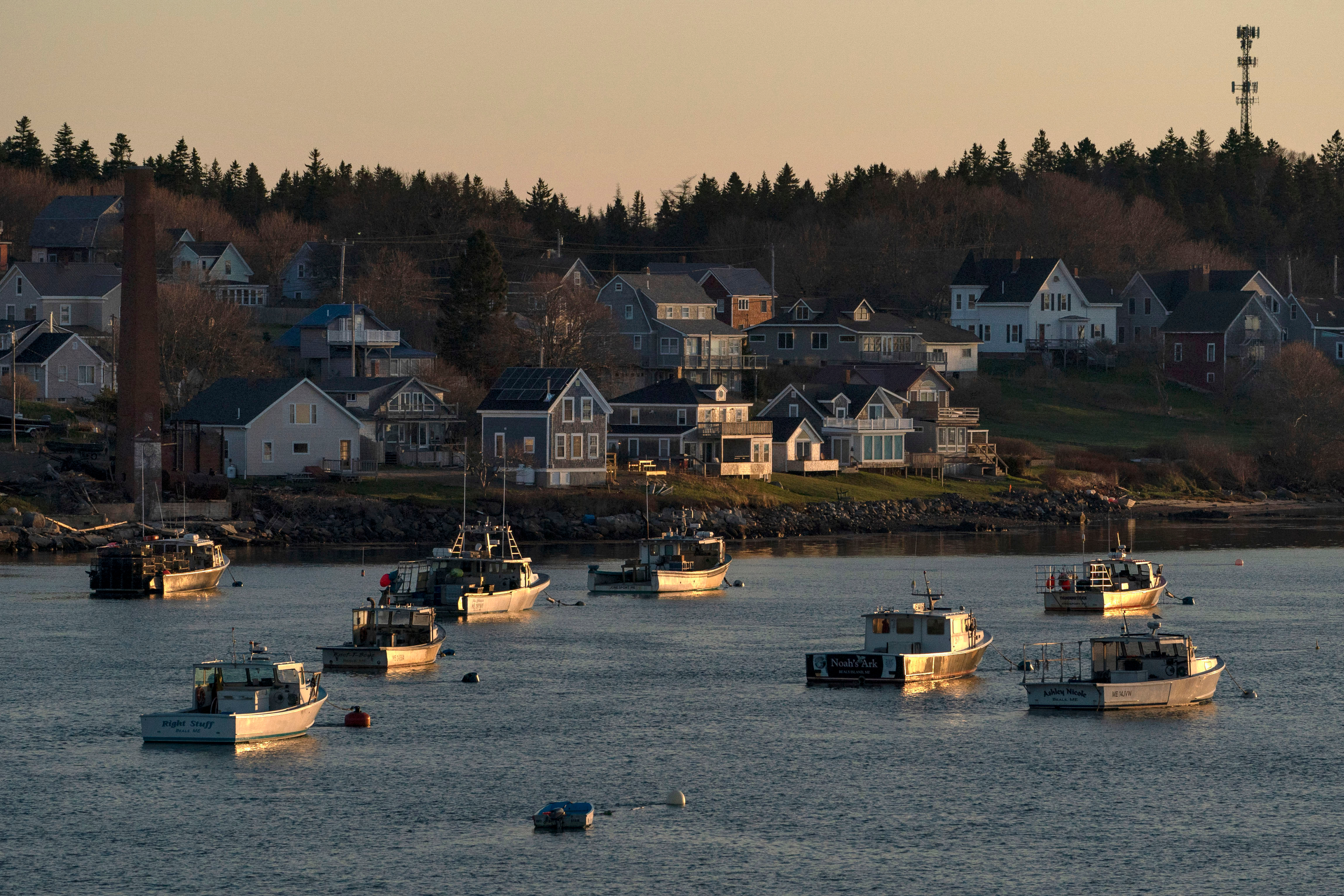 Lobster boats in Jonesport, Maine, April 28, 2023.