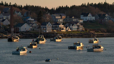 Lobster boats in Jonesport, Maine, April 28, 2023.