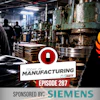 Police raid manufacturing facility with Today in Manufacturing Episode 287 badge and phoenix logo, sponsored by Siemens