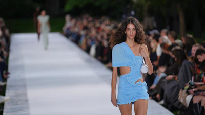 A model at the Stella McCartney Womenswear Spring Summer 2027 collection presentation in Paris, Sept. 30, 2026.