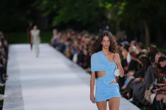 A model at the Stella McCartney Womenswear Spring Summer 2027 collection presentation in Paris, Sept. 30, 2026.